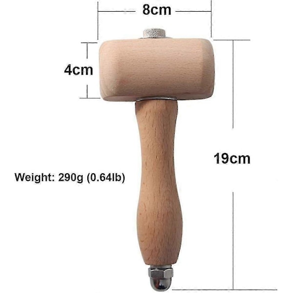Bøgetræ Hammer Værktøj, Træskærerhammer Læderhåndværk Udskæring