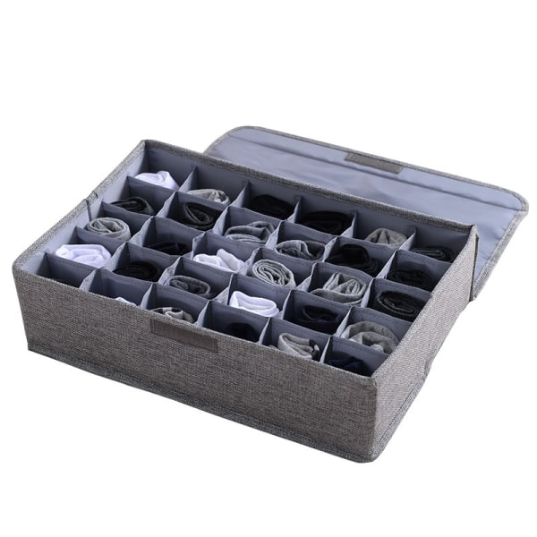 #Sokker og undertøy oppbevaringsbokser 30 celler Skuffeorganisator Foldbare bokser for oppbevaring av skjerf slips belter og annet tilbehør#