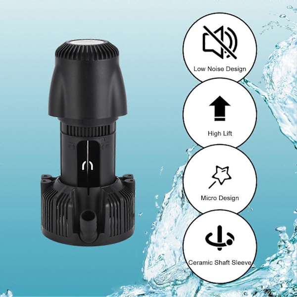 Luftkylare Vattenpump 50W 2500LPH Flöde 2,5m Lyft Ultratyst Borstlös Motor IP68 Vattentät AC Vattenpump