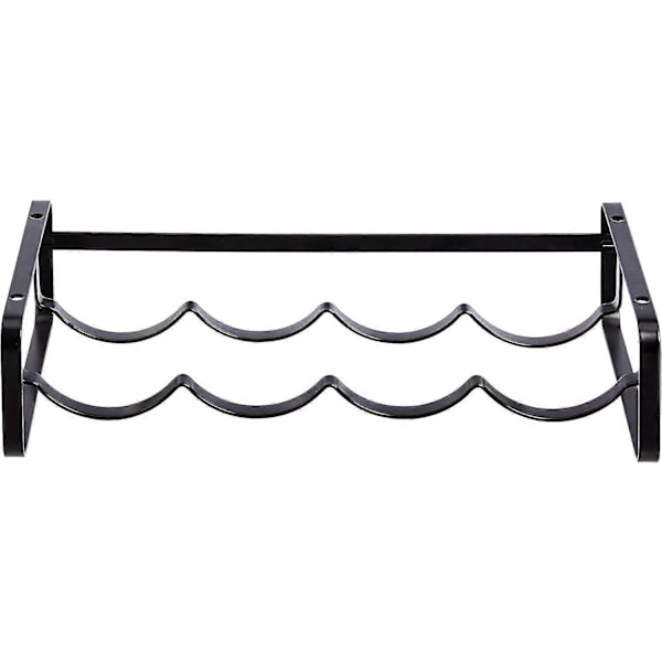 Staplingsbart flaskställ för bord, svart, 9,5D x 40B x 20H centimeter