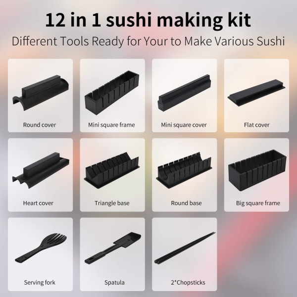 Sushi Maker Kit 10-delar Sushiformar Sushiberedningsset Ris