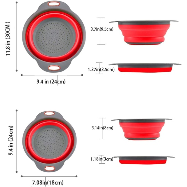 *Kitchen Colanders, Collapsible and Non-Toxic, Easy to Clean, 2 Si*