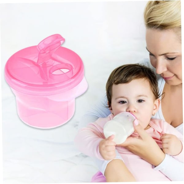 Melkepulverdispenser for baby, rosa oppbevaringsboks, utendørs