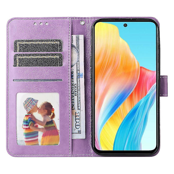 Skyddsfodral för Oppo A1 5g/a98 5g/f23 5g PU Läder Plånbok Solros Telefon Flip Ställ Fodral