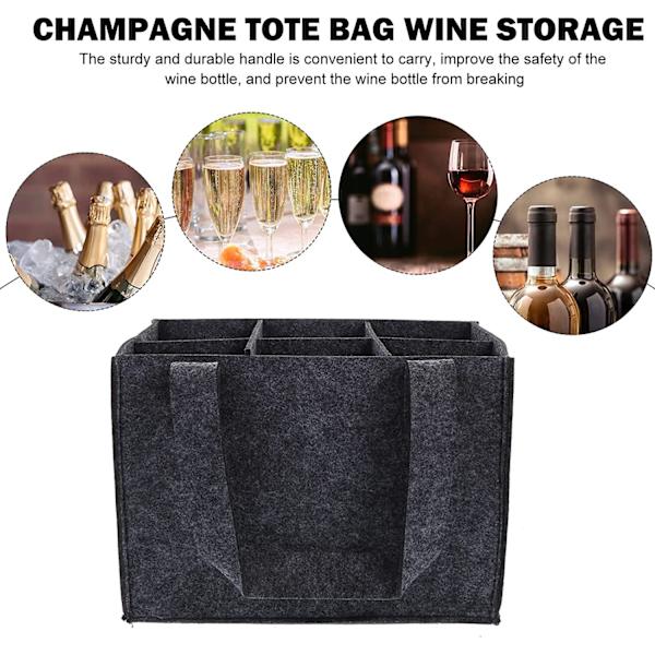 #Filttøyen vinpose - 24 x 18 x 16 cm - rød, rommer 6 vannflasker, wat#