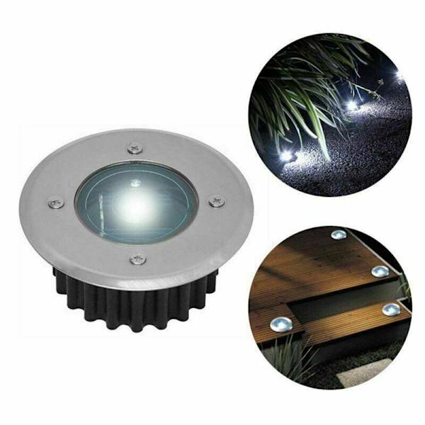 8 st LED Solcellsmarklampor Golv Däck Utomhus Trädgård H