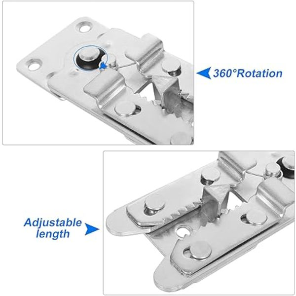 8 stk. Sektions Sofa Connector, Galvaniseret Jern Sofa Sektions C