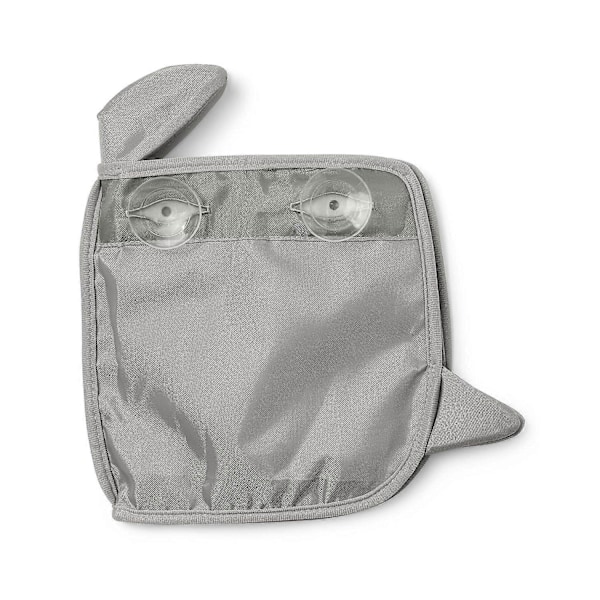 Opbevaring til badelegetøj, opbevaringspose til toiletartikler, hjørneophængt legetøjsorganisator, grå 39*30 cm