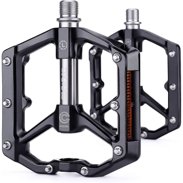 Aluminum Alloy Road/MTB Bike Pedals with Removable Anti-Slip Stu