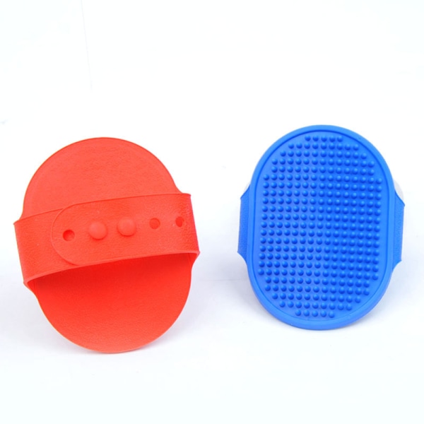 2 st Ovalformade Gummiborstar för Hundbad Massageborste C