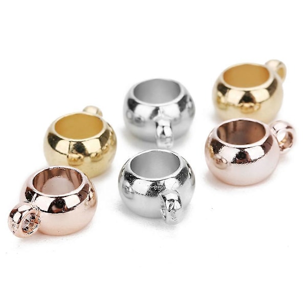 100 kpl Isoaukkohelmiä Riipus DIY Riipus Tarvikkeet Isoaukko Löysä Helmi Riipus DIY Korutarvikkeet (Kultainen 5mm 8mm)
