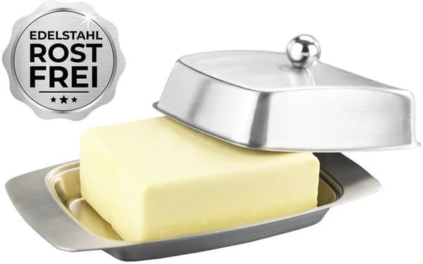 #Smørboks i rustfritt stål 304#