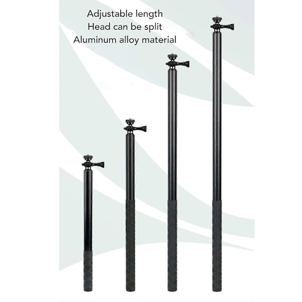 Selfie Stick Utvidet Monopod Stang Aluminium Legering Forlengelse for Instax X3 Sportskamera med PTZ Grensesnitt 1/4in Skrue