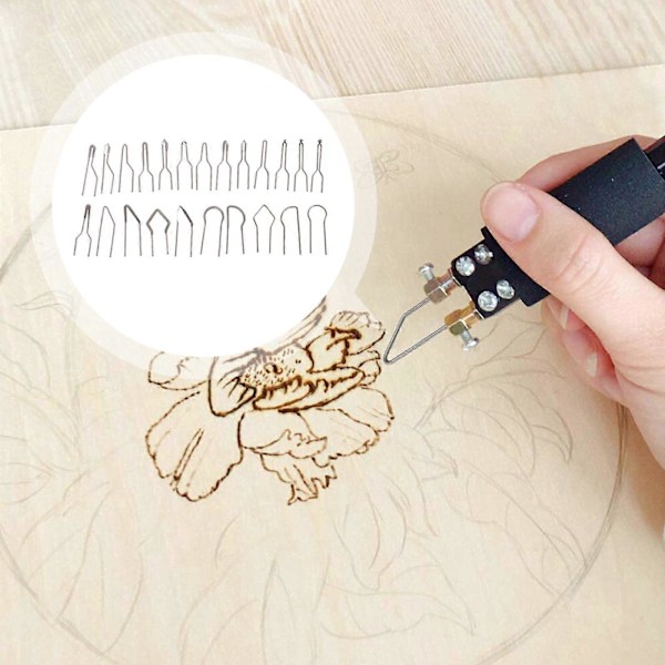 23 stk. Pyrografi Trådspisser Pyrografi Maskinspisser Erstatning Brennespisser