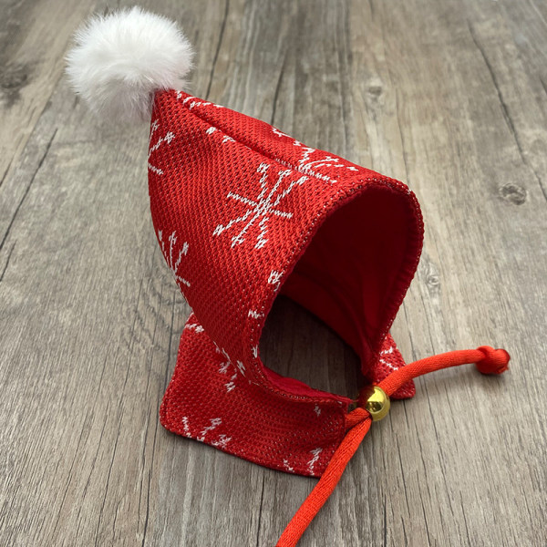 #Hette skjerf for kjæledyr, julehatt for katt, L#