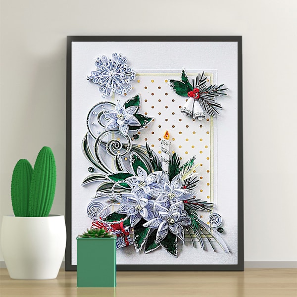 30x40cm 5D DIY Diamantmålning Full, Rund Borr Blommor, DIY Diam