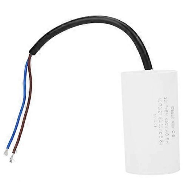 CBB60 450V 20uF Startkondensator, Mikrofarad Motorkondensator med Ledning