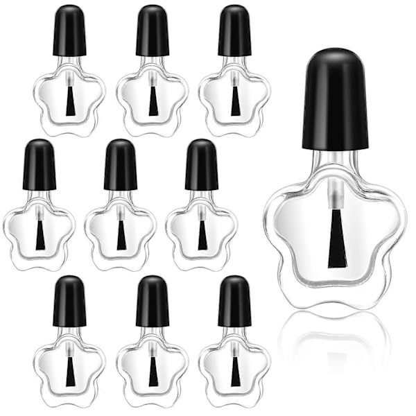 10 st 5ML Tomma Nagellacksflaskor Glas Nagellacksbehållare för Nagelkonst