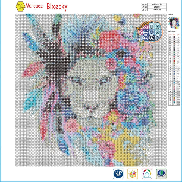 lion (35X35CM/14X14inch) DIY 5D Diamond Painting Cross Stitch Em