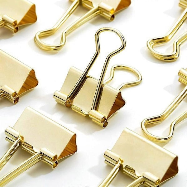 Papirclips, Små Papirclips, 50 stk., Guld, Små Clips, Papirclips, Papirclips Lille Størrelse, Små Papirclips