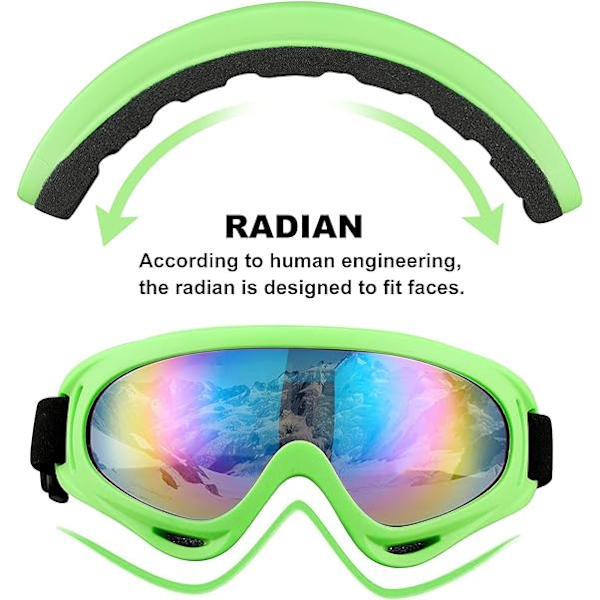 Skibriller, Motorcykelbriller, 3 Pak Snowboard Snebriller