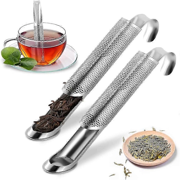 2 stk. tefiltre til løs te, 304 rustfrit stål tefilter, genanvendelig gave
