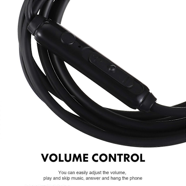 1 Sett USB C Hodetelefon Ergonomisk Kablet Kontroll In-ear Støyreduserende Øretelefon med Øreplugger