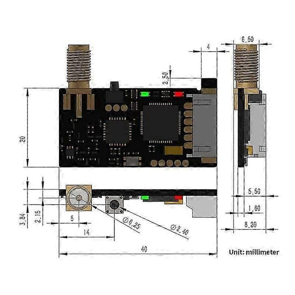 SX1278 433M Lora langaton moduuli UART sarjalähetin-vastaanotinmoduuli
