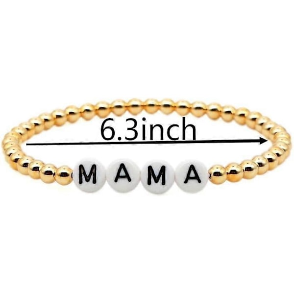 Guldkugle Perlearmbånd Messing Mor Kærlighedsbrev Wrap Armbånd Boho Håndlavet Perle Charm Armbånd Sommer Kvinder Venskab Smykker Dame Stretch Stac