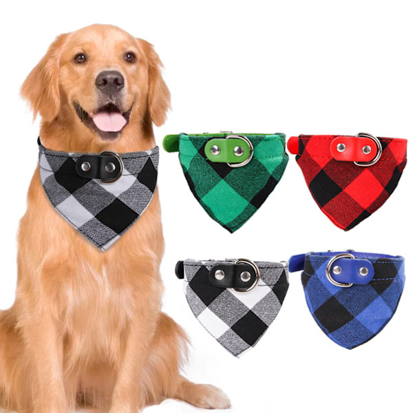 #L Hundebånd Lys Kjæledyr Bandanas Sjal Justerbar 4Set#