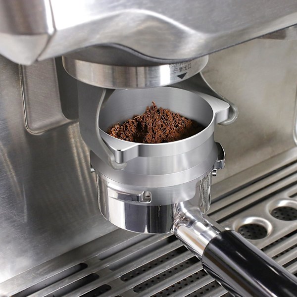 54mm Espresso Doserings Tragt til Breville Barista Portafiltre (Rustfrit Stål-Sølv)