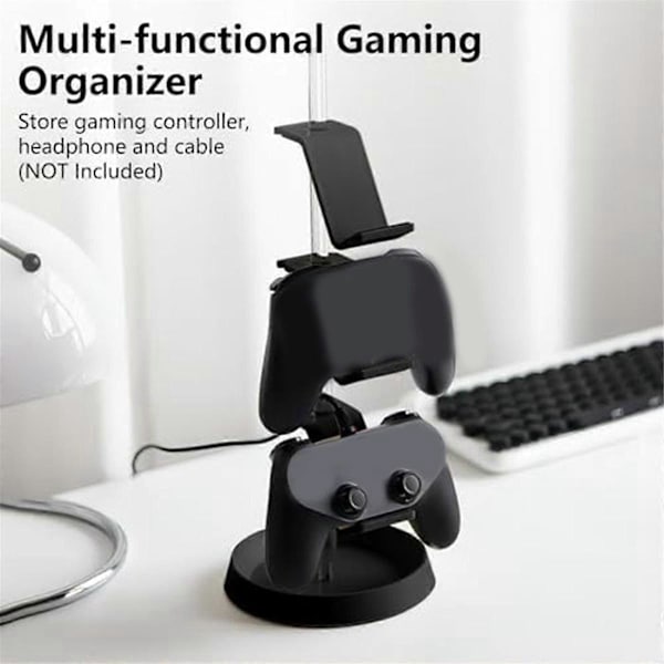 Transparent Rør Controller Stand Justerbar Spil Controller Headset Hænger til Alt Universelt Gaming PC Tilbehør, A