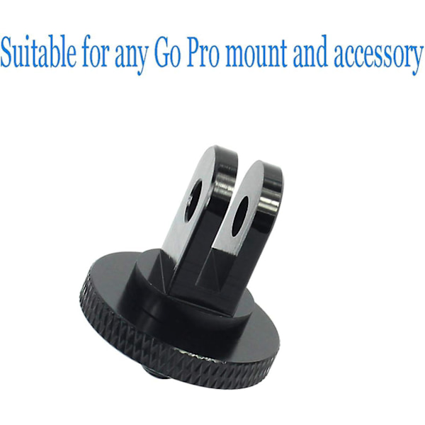 2-pakning Metalladapter for Insta360/GoPro Serie Action Camera 1/4 Selfie Stick Tripod Base