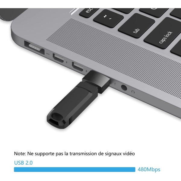 *USB C til USB-adapter (2-pak), USB-C-hunkon til USB-hanstik*