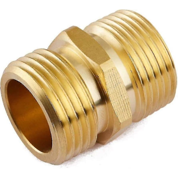 (2 kpl Teollinen metallinen messinki puutarhaletkun ja putken NPT-liitin, Green Thumb pikakiinnitteinen kääntöliitinadapteri, kaksoisulkokierre Ght 3/4\" X