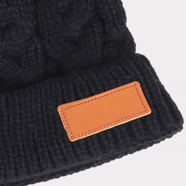 #Sort varm bomuldshat sød børne strikket hat#