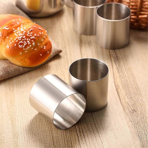 Rund Kakeringform Rustfritt Stål Bakeformer 16 stk Dessertmousseform Mini Kake Bakverk Ring Matformingssett