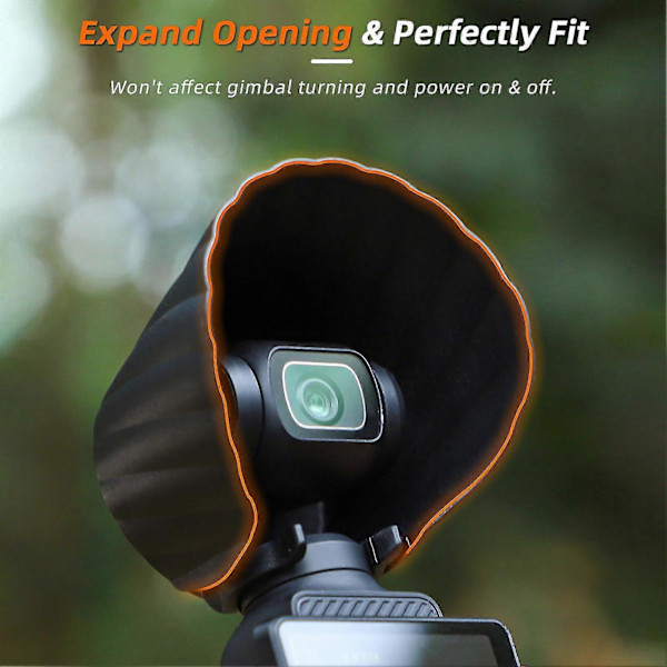 Motljusskydd för Osmo Pocket 3 Gimbal Skyddande Solskydd Skuggfunktion Skyddar Lins Gimbal Blockerar Ljus Gimbal Linsskydd