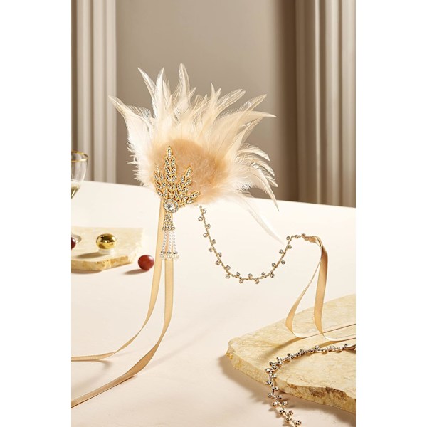 1920-tals Gatsby Fjäderhuvudband Fjäderkrona Gatsby Flapper Accessoar