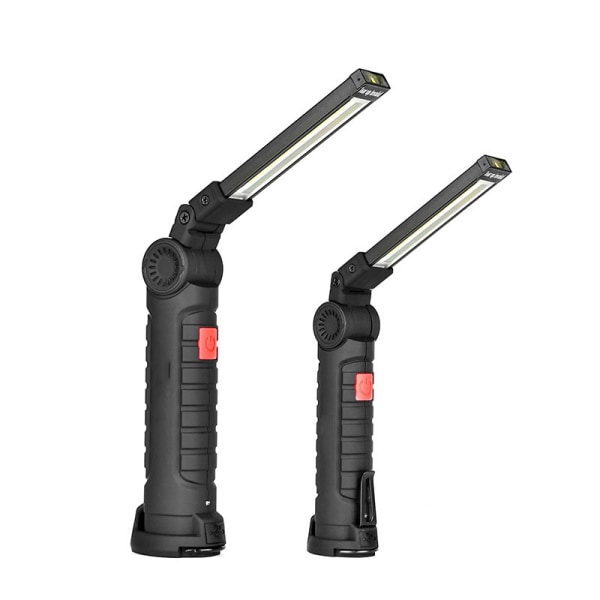 2 stk COB arbeidslys Ultra sterkt LED arbeidslys, USB oppladbar