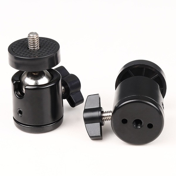 #Mini Kulhuvud 2-pack Kulhuvudfäste med Avtagbar 1/4\" Hotskoadapter#