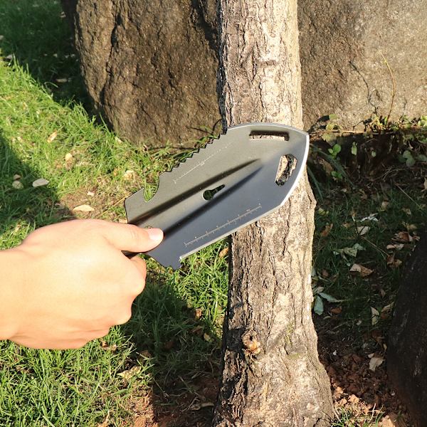 1 Camping Spade, 8-i-1 Multifunktionell Överlevnadsspade Mini Port