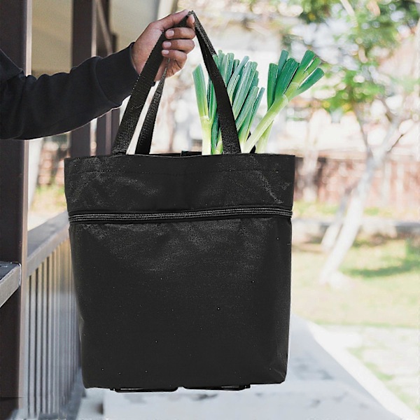 Sammenklappelig Trolley Taske Foldbar Indkøbstaske med Hjul Foldbar Indkøbspose Vasketøjspose