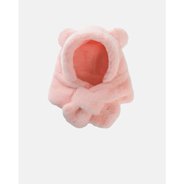 #Rosa, För Barn Plysch Barn Halsduk Hatt Bebisar Öron Skydd Hatt#