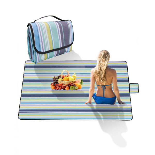 #Picnic Blanket（150*80cm） Picnic Mat Made of 600D Oxford Cloth and PVC Layer Picnic Tablecloth for Travel Picnic Camping(Blue)#