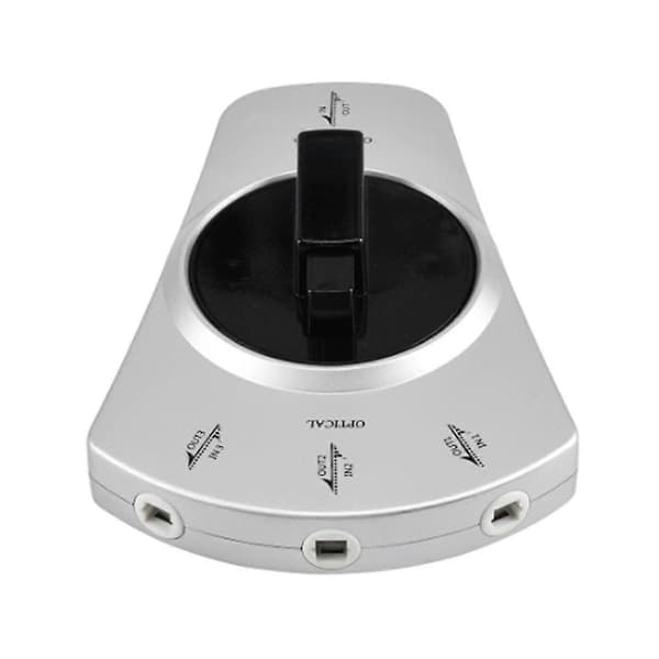 1 til 3 Digital Audio Optisk Fiberkabel Toslink 3-vejs Vælger Switch Splitter Adapter til DVD CD