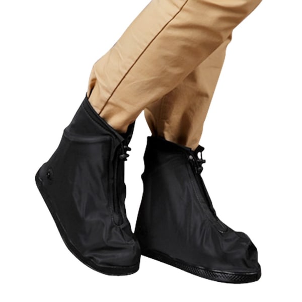 #(41-42）Vedenpitävät kenkäsuojat Sateen Vedenpitävät kengänsuojat Naisten Miesten Uudelleenkäytettävät liukumattomat kengänsuojat, mustat ulkokäyttöön sateisina ja lumisina päivinä#