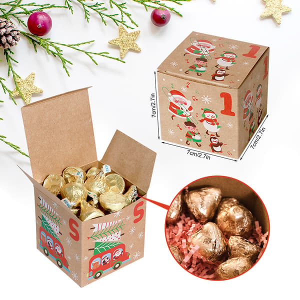 #Gaveeske 24 stykker Julekalender Godteriboks#