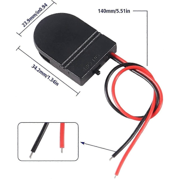 Kryp 20 kpl CR2032 paristopidike, yleinen nappipariston sovitinpidike virtakytkimellä, 1 x 3V CR2032 nappiparistopidike LEDille