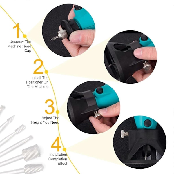 Rotary Multi Tool Tilbehørssæt til Skære Guide Bor Rotary Multi Tool Skære Guide Kontrolleret Skæresæt, 11 Dele